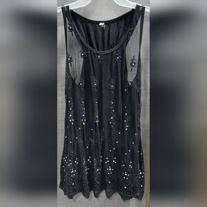 Elegant Black Embroidered Women's Top